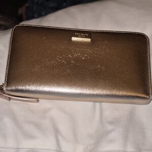 Kate Spade Newbury Lane Neda Rose Gold Saffiano Leather Wallet